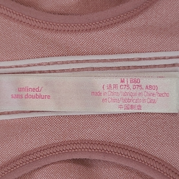 PINK Victoria's Secret Racerback Unlined Wireless Sports Bra, Size Medium - Picture 6 of 9